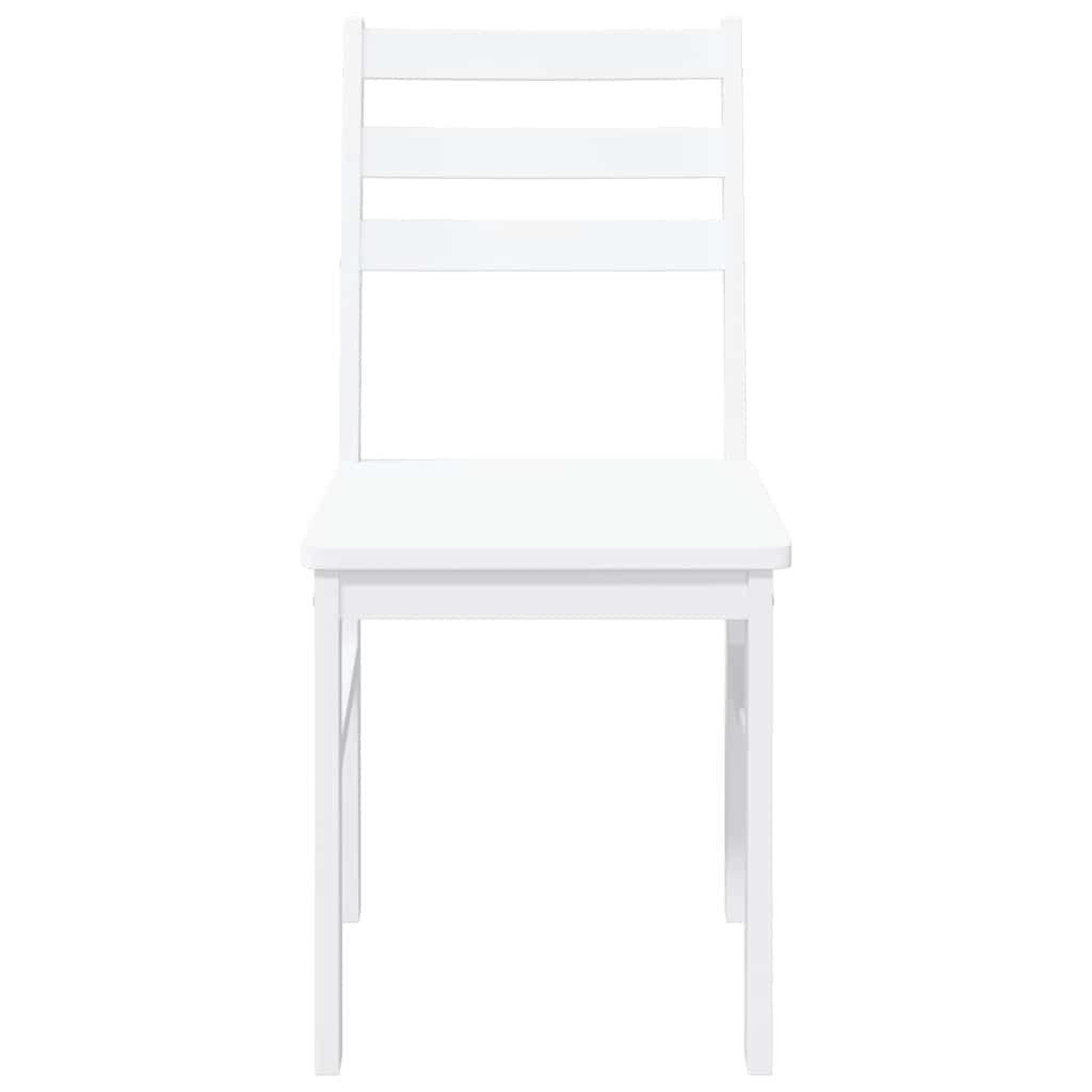 vidaXL Eetkamerstoelen met kussens 2 st massief hout rubber bruin