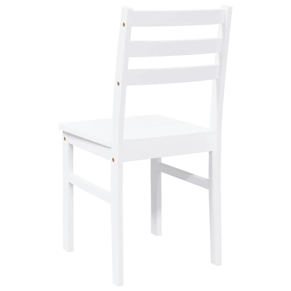 vidaXL Eetkamerstoelen met kussens 2 st massief hout rubber bruin