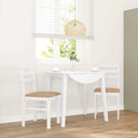 vidaXL Eetkamerstoelen met kussens 2 st massief hout rubber bruin