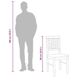 vidaXL Eetkamerstoelen met kussens 2 st massief hout rubber bruin