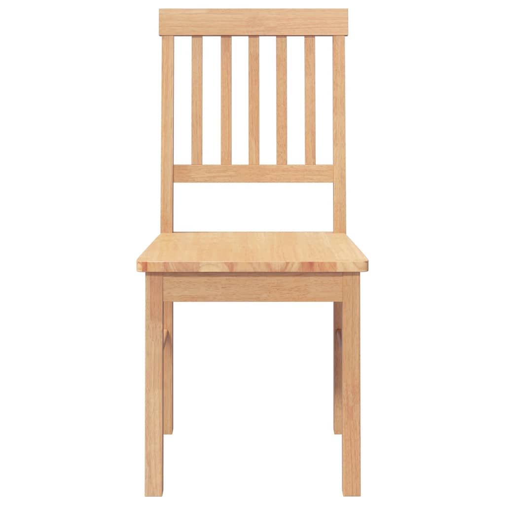 vidaXL Eetkamerstoelen met kussens 2 st massief hout rubber bruin