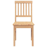 vidaXL Eetkamerstoelen met kussens 2 st massief hout rubber bruin