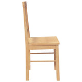 vidaXL Eetkamerstoelen met kussens 2 st massief hout rubber bruin