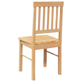 vidaXL Eetkamerstoelen met kussens 2 st massief hout rubber bruin