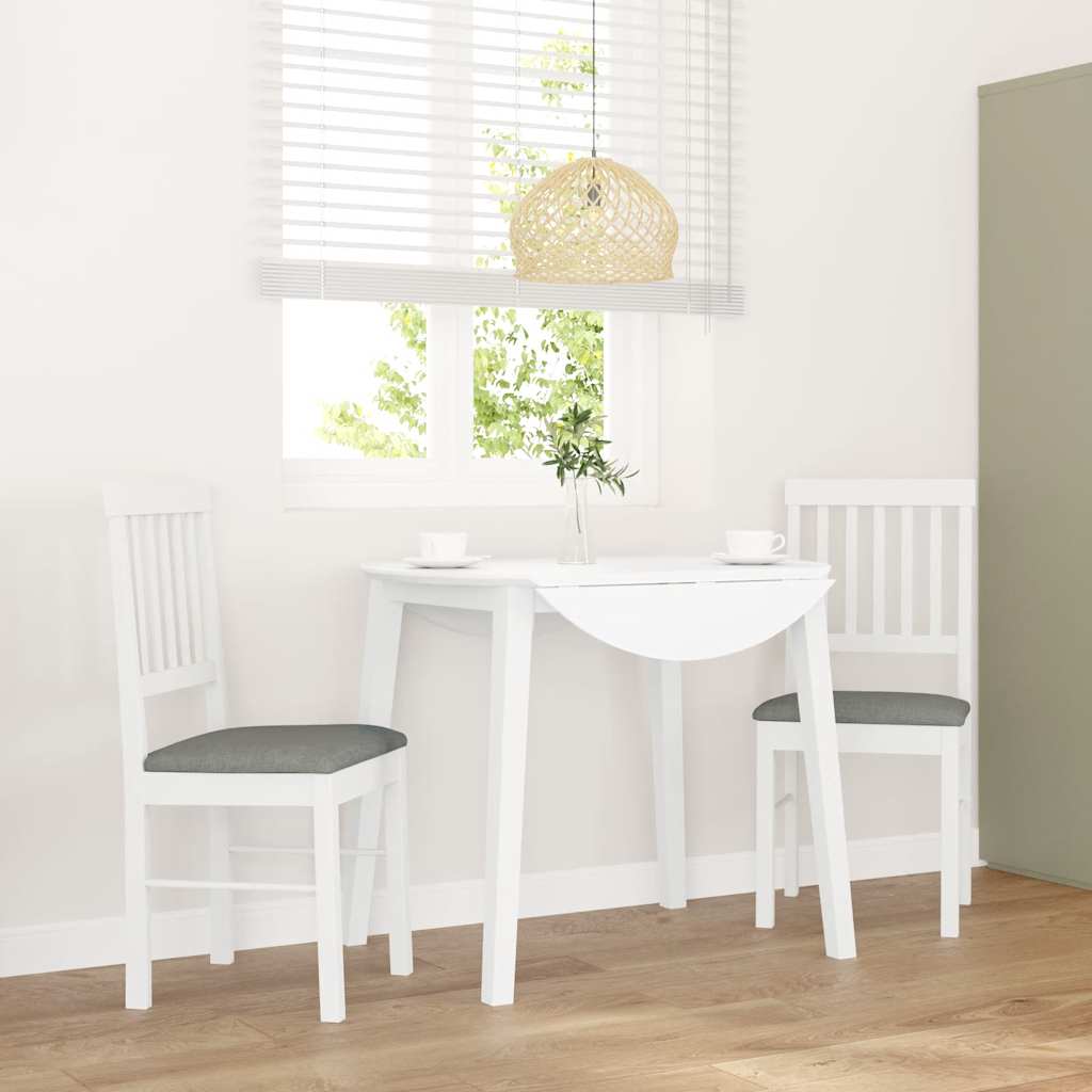 vidaXL Eetkamerstoelen met kussens 2 st massief hout rubber bruin