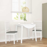 vidaXL Eetkamerstoelen met kussens 2 st massief hout rubber bruin