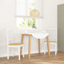 vidaXL Eetkamerstoelen met kussens 2 st massief hout rubber bruin