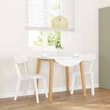 vidaXL Eetkamerstoelen 2 st massief hout rubber wit