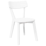 vidaXL Eetkamerstoelen 2 st massief hout rubber wit