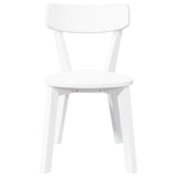 vidaXL Eetkamerstoelen 2 st massief hout rubber wit