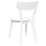 vidaXL Eetkamerstoelen 2 st massief hout rubber wit