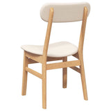 vidaXL Eetkamerstoelen met kussens 2 st massief hout rubber bruin