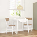 vidaXL Eetkamerstoelen met kussens 2 st massief hout rubber bruin