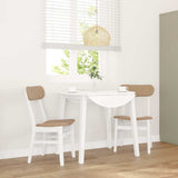 vidaXL Eetkamerstoelen met kussens 2 st massief hout rubber bruin