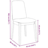 vidaXL Eetkamerstoelen met kussens 2 st massief hout rubber bruin