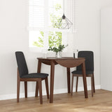 vidaXL Eetkamerstoelen met kussens 2 st massief hout rubber bruin