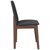 vidaXL Eetkamerstoelen met kussens 2 st massief hout rubber bruin