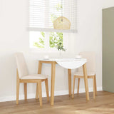 vidaXL Eetkamerstoelen met kussens 2 st massief hout rubber bruin