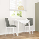 vidaXL Eetkamerstoelen met kussens 2 st massief hout rubber bruin