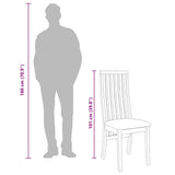 vidaXL Eetkamerstoelen met kussens 2 st massief hout rubber wit
