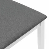 vidaXL Eetkamerstoelen met kussens 2 st massief hout rubber wit