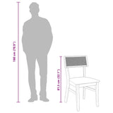 vidaXL Eetkamerstoelen met kussens 2 st massief hout rubber bruin