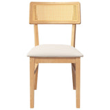 vidaXL Eetkamerstoelen met kussens 2 st massief hout rubber bruin