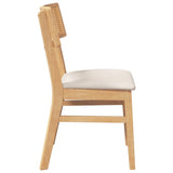 vidaXL Eetkamerstoelen met kussens 2 st massief hout rubber bruin
