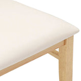 vidaXL Eetkamerstoelen met kussens 2 st massief hout rubber bruin