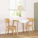 vidaXL Eetkamerstoelen met kussens 2 st massief hout rubber bruin