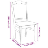 vidaXL Eetkamerstoelen met kussens 2 stuks bruin massief hout rubber