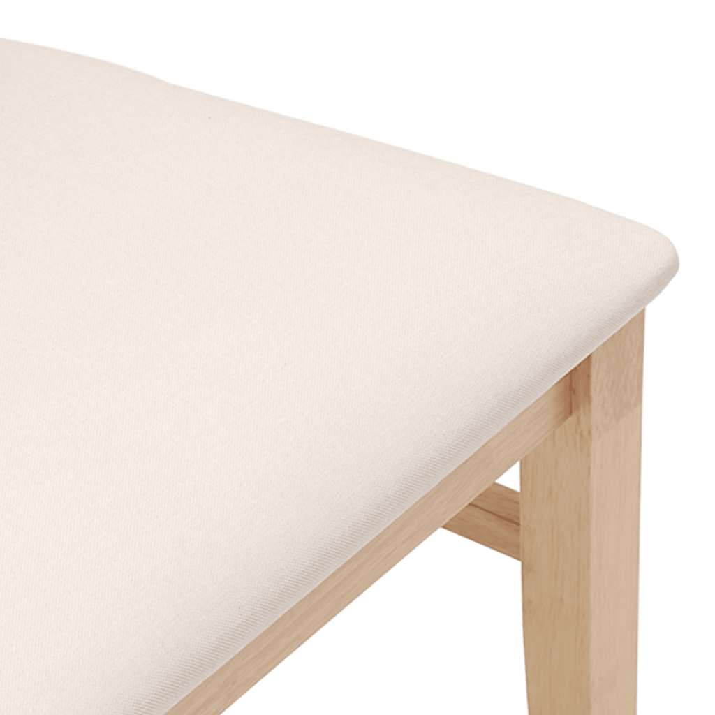 vidaXL Eetkamerstoelen met kussens 2 stuks bruin massief hout rubber