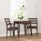 vidaXL Eetkamerstoelen met kussens 2 stuks bruin massief hout rubber