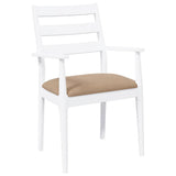 vidaXL Eetkamerstoelen met kussens 2 stuks bruin massief hout rubber
