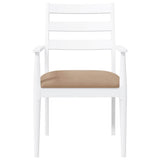 vidaXL Eetkamerstoelen met kussens 2 stuks bruin massief hout rubber