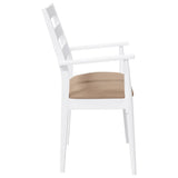 vidaXL Eetkamerstoelen met kussens 2 stuks bruin massief hout rubber