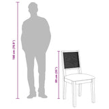 vidaXL Eetkamerstoelen met kussens 2 st massief hout rubber bruin