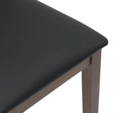 vidaXL Eetkamerstoelen met kussens 2 st massief hout rubber bruin