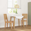 vidaXL Eetkamerstoelen met kussens 2 st massief hout rubber bruin