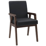 vidaXL Eetkamerstoelen met kussens 2 stuks bruin massief hout rubber