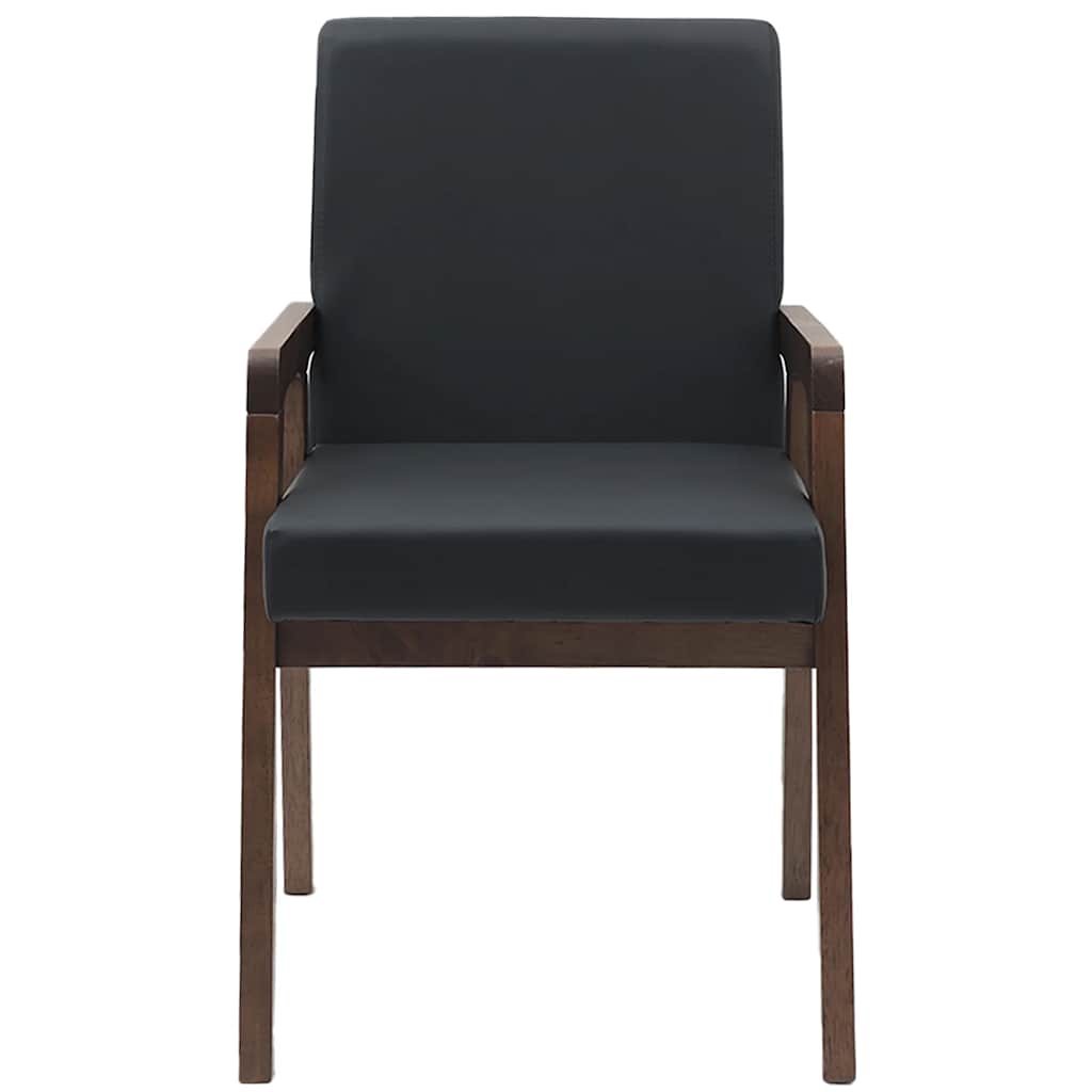 vidaXL Eetkamerstoelen met kussens 2 stuks bruin massief hout rubber