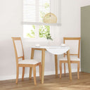 vidaXL Eetkamerstoelen met kussens 2 st massief hout rubber bruin