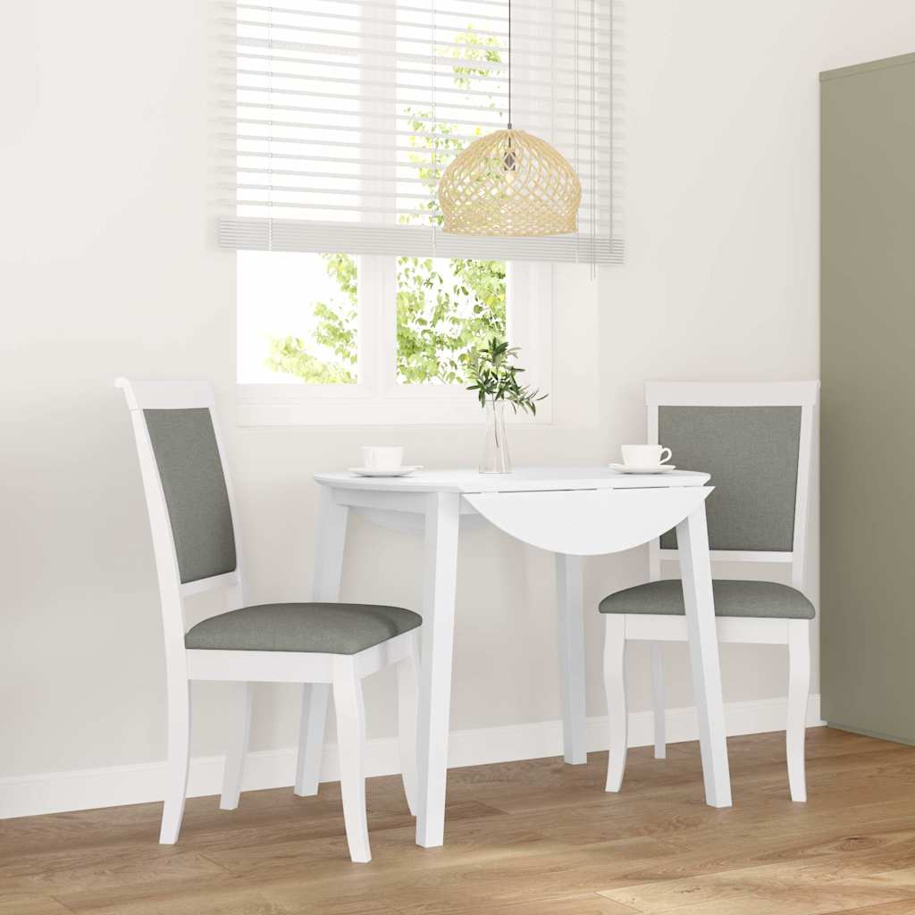 vidaXL Eetkamerstoelen met kussens 2 st massief hout rubber bruin