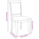 vidaXL Eetkamerstoelen met kussens 2 st massief hout rubber bruin