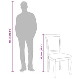 vidaXL Eetkamerstoelen met kussens 2 st massief hout rubber bruin