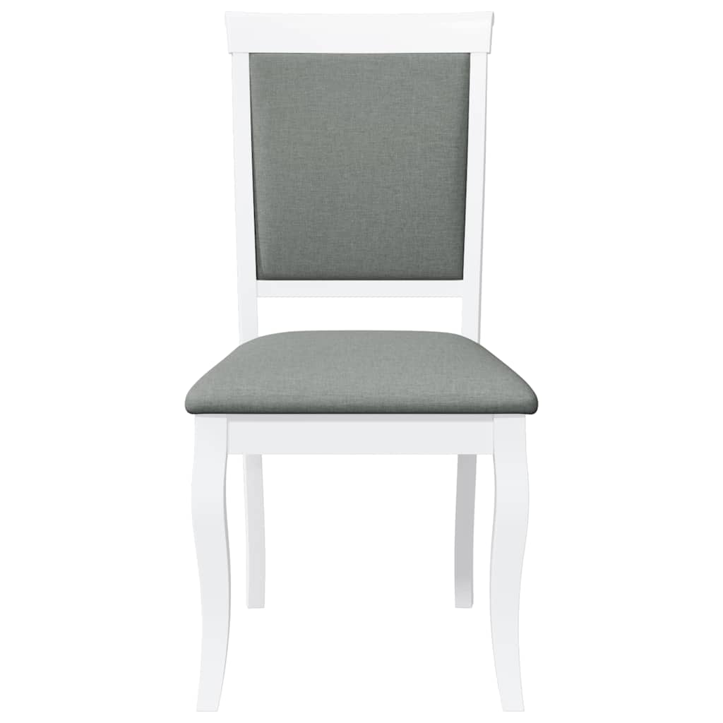 vidaXL Eetkamerstoelen met kussens 2 st massief hout rubber bruin