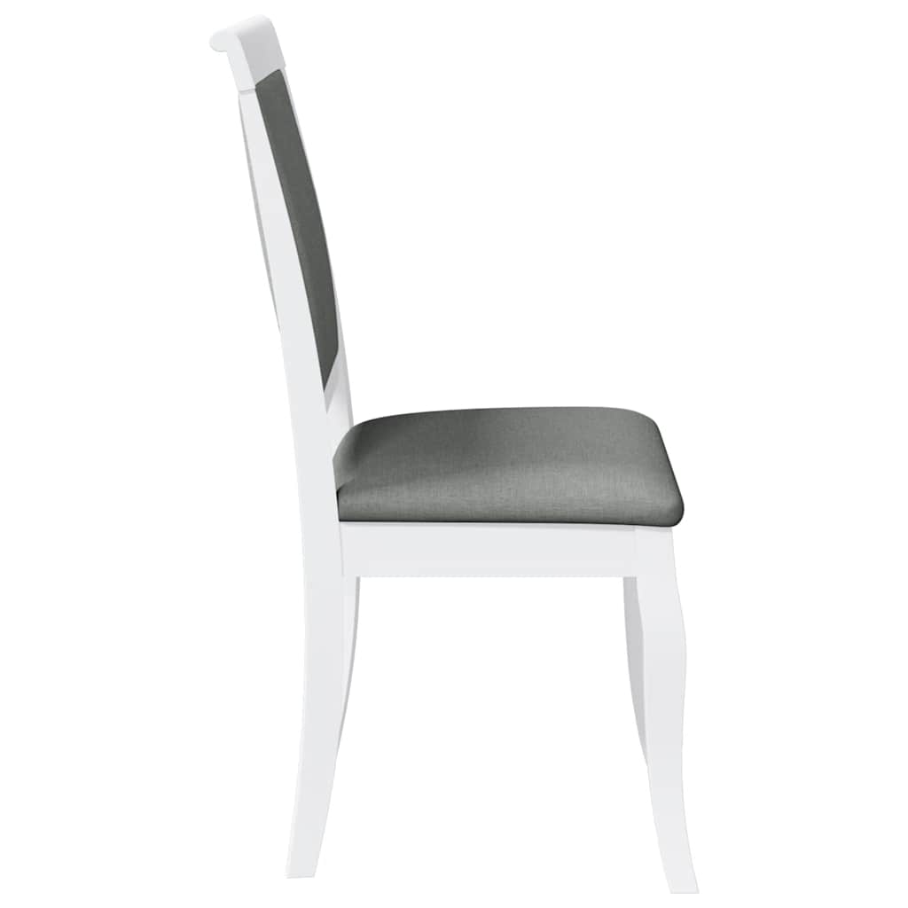 vidaXL Eetkamerstoelen met kussens 2 st massief hout rubber bruin
