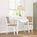 vidaXL Eetkamerstoelen met kussens 2 st massief hout rubber bruin