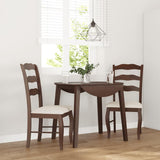 vidaXL Dining Chairs with Cushions 2 pcs Brown Solid Rubberwood