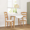 vidaXL Dining Chairs with Cushions 2 pcs Brown Solid Rubberwood